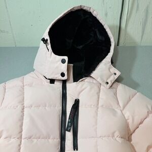 Canada Weathergear Pink Quilted Puffer Jacket Hooded Black Fur Trim‎ XL NWT